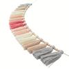 Boho Tassel Garland with Wood Beads Wall Hanging Tassel Banner for Classroom Bedroom Nursery Decoration Roseate