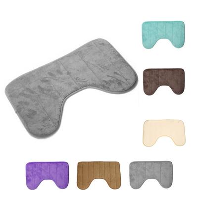 Langsame U-förmige Memory-Baumwoll-Bodenmatte, Badezimmer-Bodenmatte, WC-Bodenmatte