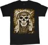 Big and Tall T-shirt Indian Native American Skull Tee Shirt Tall Shirts for Men