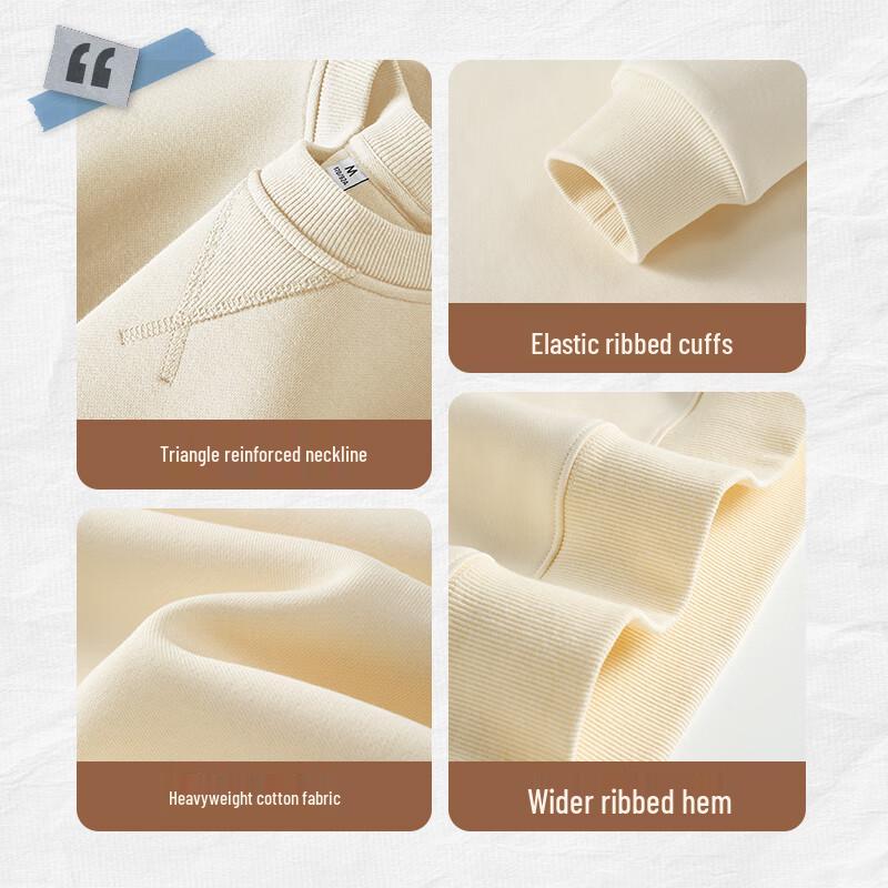 JEANSWEST LIFE Men's 2025 American Style Loose Fit Crew Neck Sweatshirt