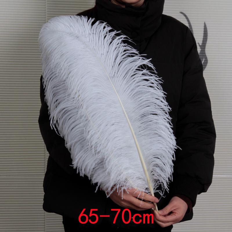 Bílá pštrosí pera 15-80 cm pro osvětlení, výzdobu svatební uličky, fotografické rekvizity a ozdoby do váz