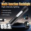 Rechargeable Zoom LED Flashlight Small Flash Light Torch Lantern 3 Lighting Modes Portable Camping Light Mini Led Flashlight