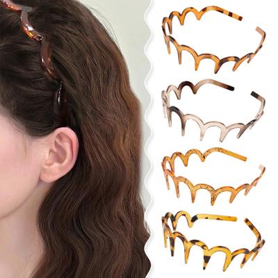 Damen Stirnband Anti-Rutsch Zähne Nicht-Ausbleichendes Material Haarband Leuchtende Farbe Bade-Kopfschmuck Haar