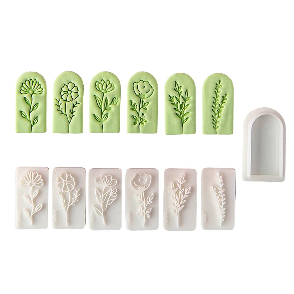 7 Piece DIY Craft Tool Set for Creating Floral Polymer Clay Earrings Accessory Tool Jewelry Mould for Hobbyists