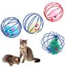 Funny Pet Cat Kitten Fake Mouse Rat Mice Ball Cage Play Interactive Game Toy
