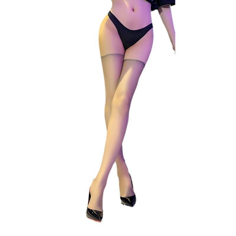 Seksi seks kıyafetleri saf tutku bacak kesimi baştan çıkarma siyah perspektif uzun tüp vida kenar deseni elle yırtılmış çoraplar