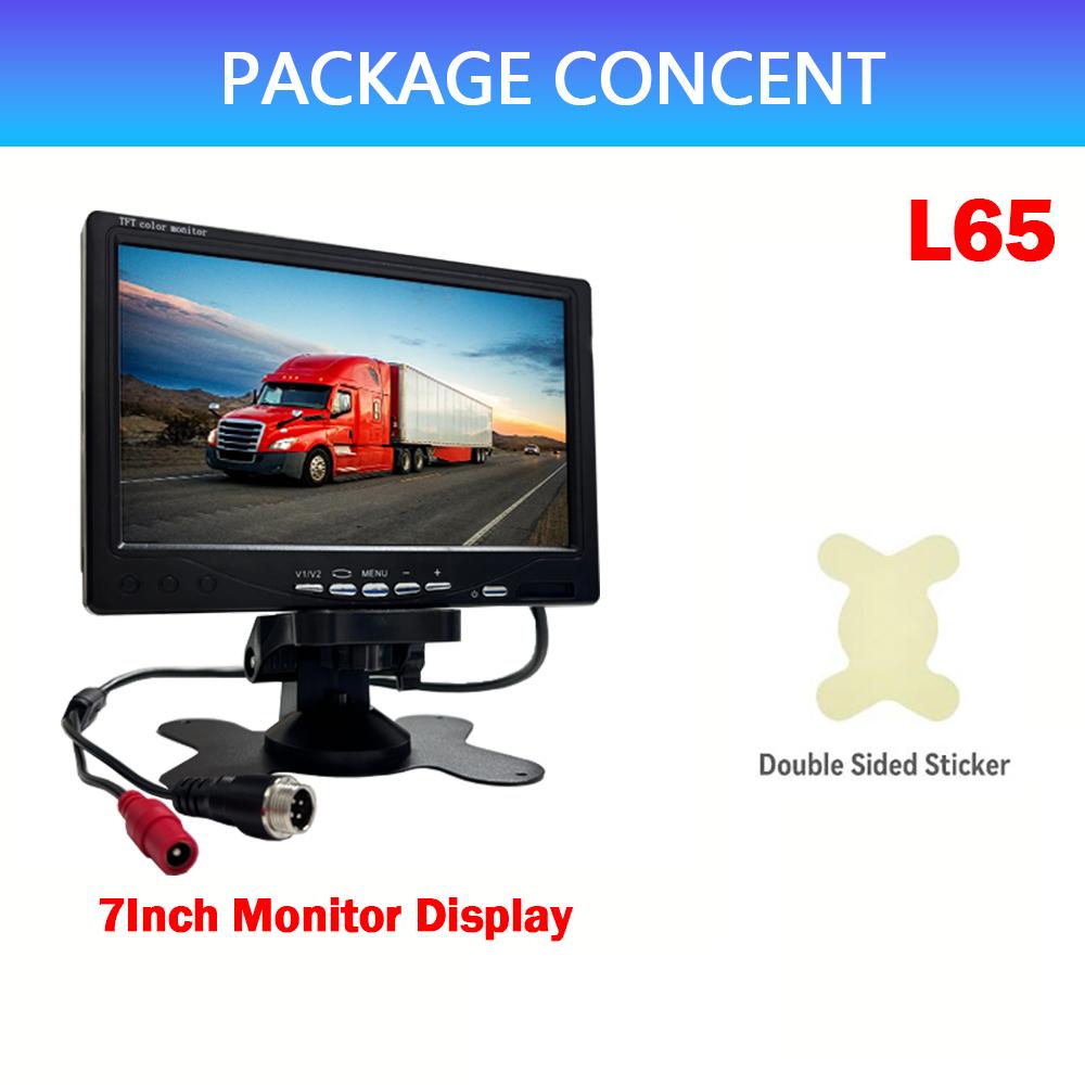 4.3/7 inch Car Reversing AV/4-pin Connector Backup Camera Vehicle 12-24v Rear View Monitor Mirror Parking Kit