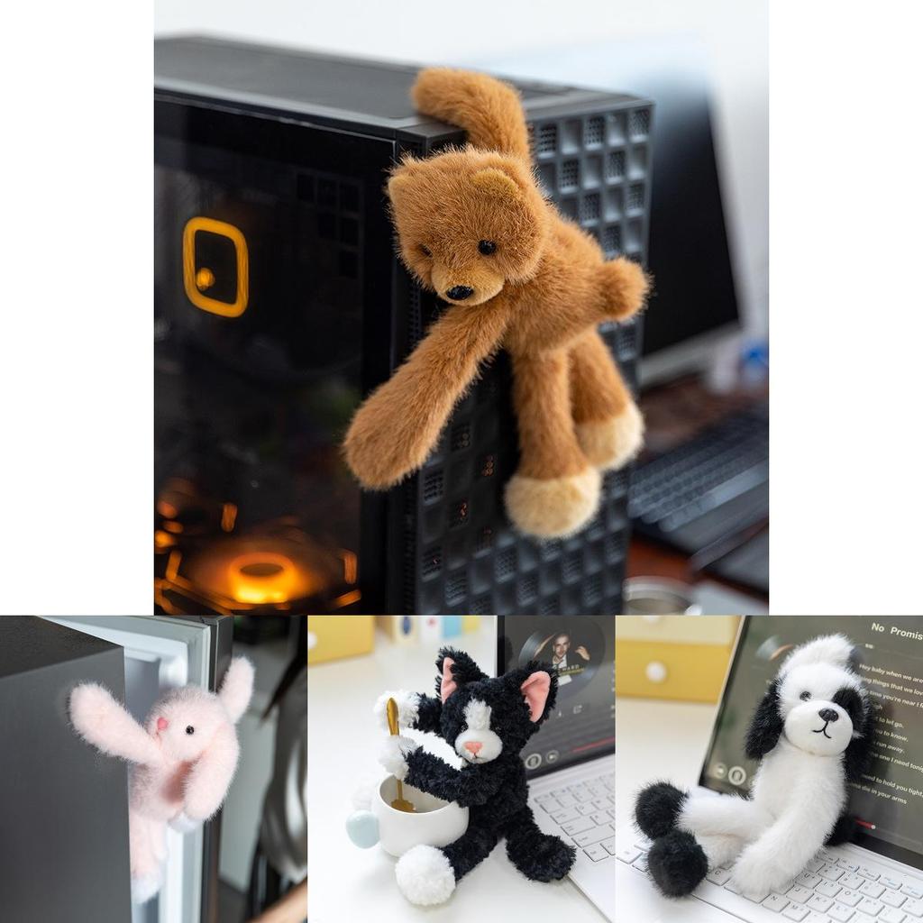 Cute Rabbit Cat Bear Magnetic Cartoon Plush Kid Toy For Kids Room Gift