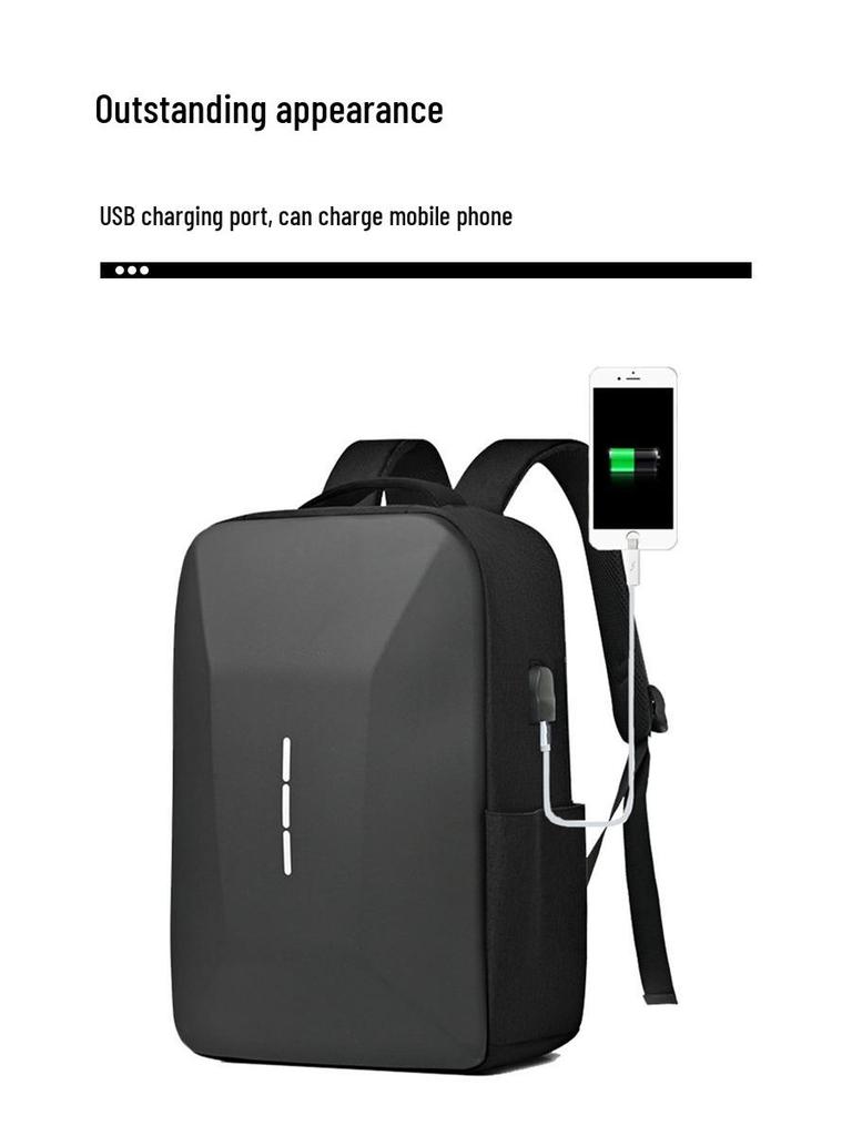 Waterproof Men's High-End Fashion Laptop Backpack for Travel and School with Large Capacity