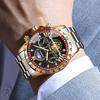 Binbang BINBOND Men's Luminous Waterproof Quartz Flywheel Watch - Genuine Business and Student Style, High-End Design.