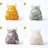 Resin Crystal Cow Figurine With Lucky Fortune For Office Desk Decor Gift For Teens And Adults