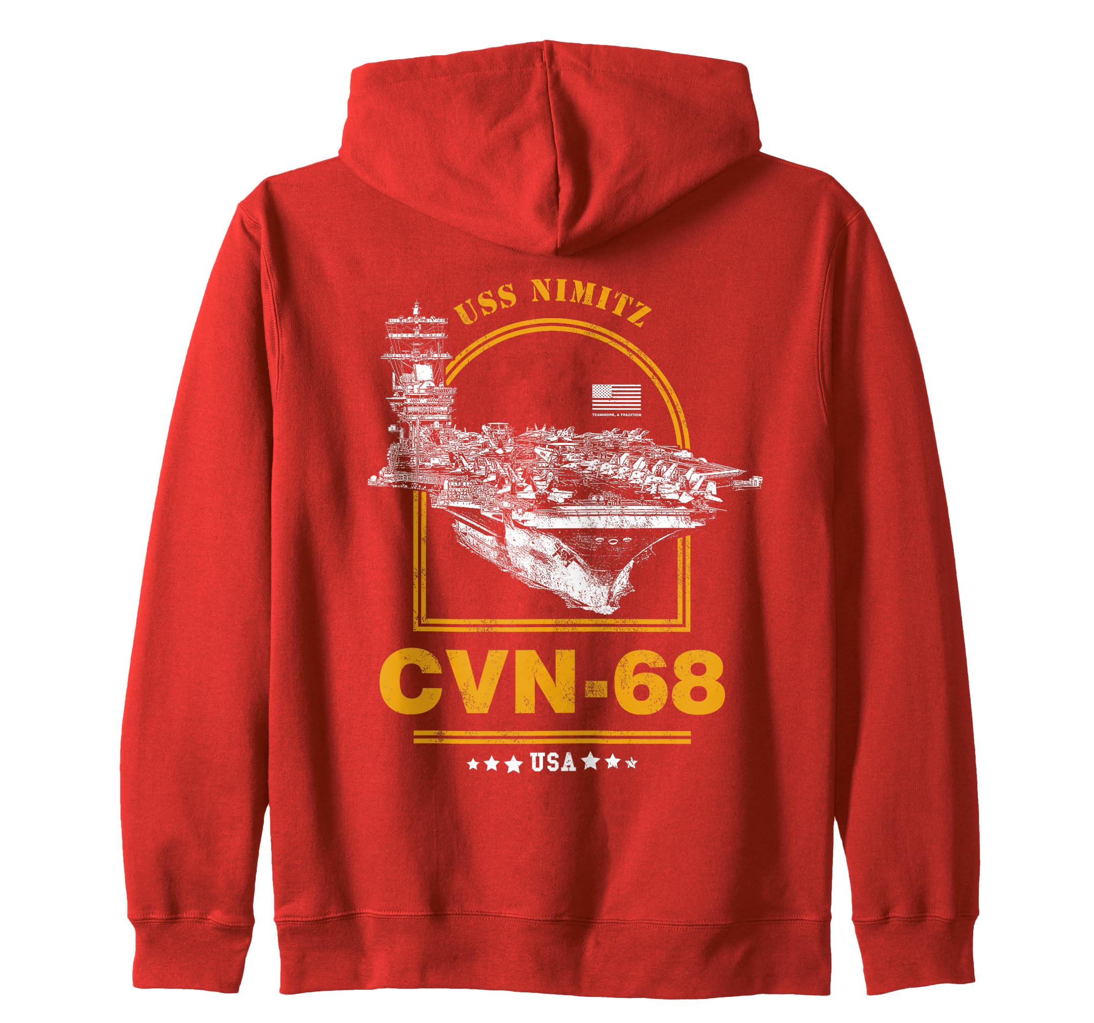 US Navy Aircraft Carrier Nimitz Hoodie CVN-68 (USS Nimitz) Zip-Up чёрный
