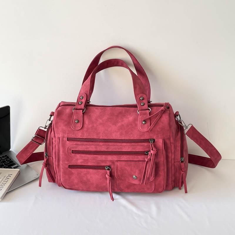 Stilvolle Wildleder Reisetasche Damen Mehrzweck-Tragetasche mit verstellbarem Schultergurt und Modischem Design