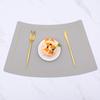 Round table fan-shaped western food mat waterproof and oil-proof table mat thermal insulation mat high temperature coaster bowl plate mat thermal