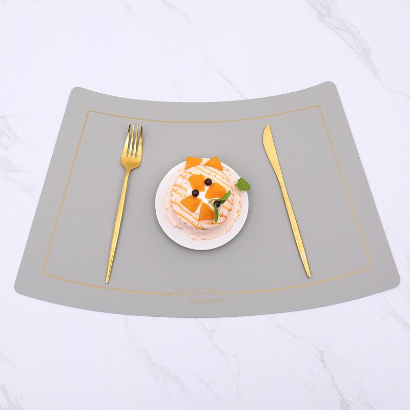 Round table fan-shaped western food mat waterproof and oil-proof table mat thermal insulation mat high temperature coaster bowl plate mat thermal