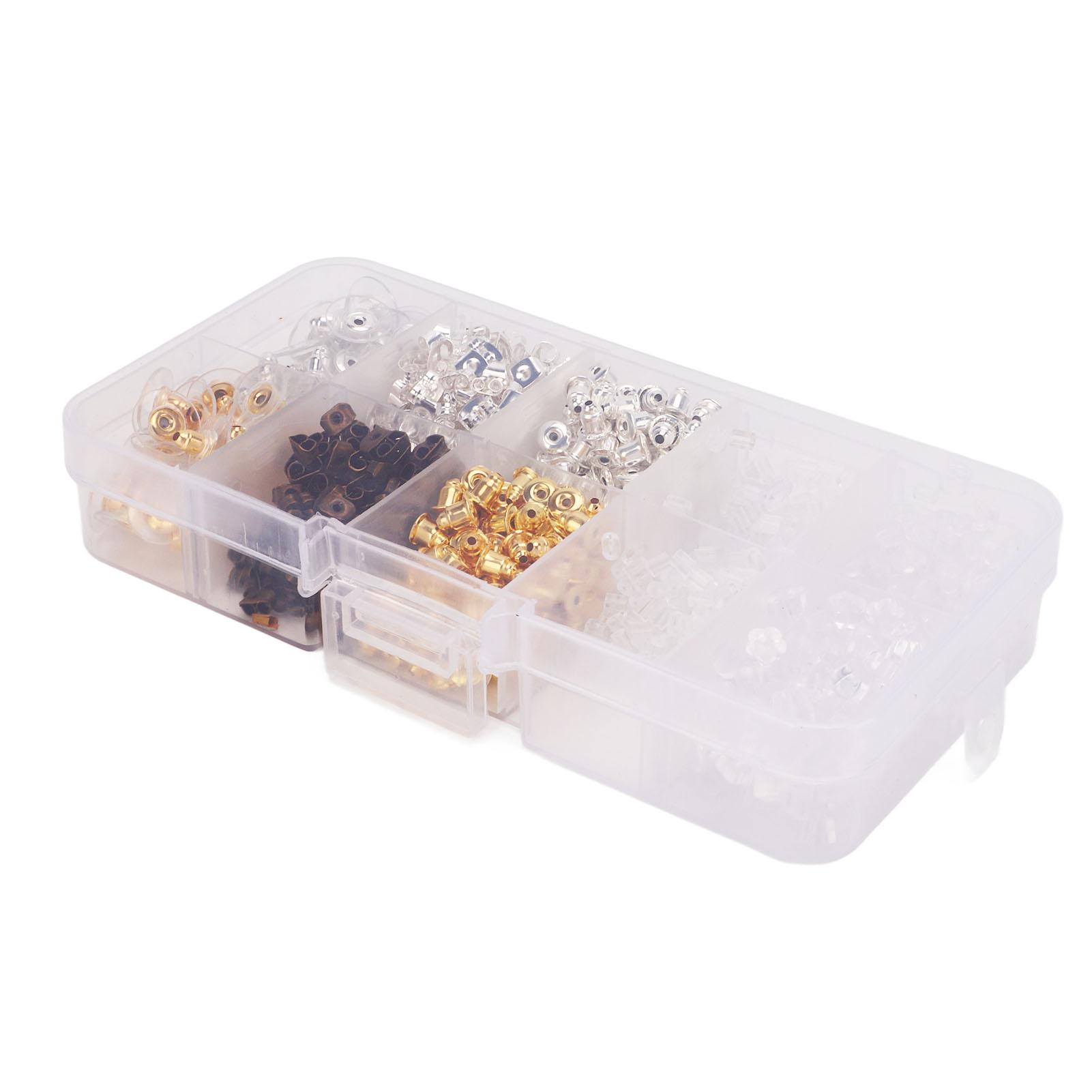 Заглушки для серег 10 стилей Прочный металл Силикон Легкие Безопасные Надежные Силиконовые заглушки для серег Ювелирные изделия