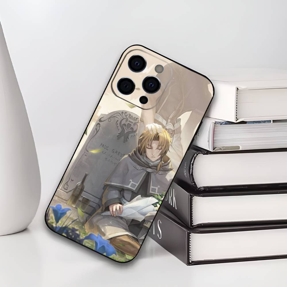 M-Mushoku Tensei Jobless Reincarnation Phone Case For iPhone 17,16,15,14,13,12,11 Plus,Pro Max,XS,Soft Black Cover