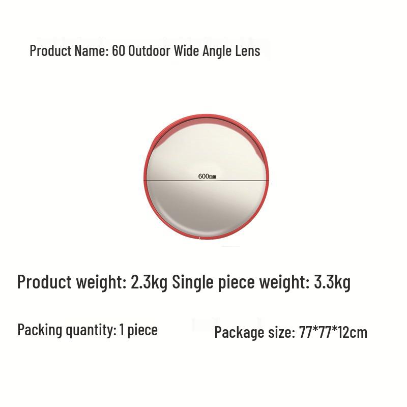 80cm Outdoor Traffic Convex Mirror for Parking Lots and Highways