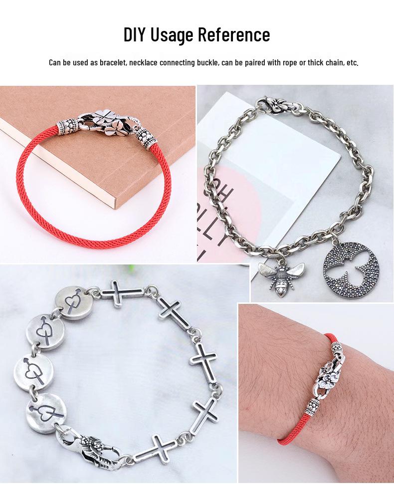 S925 Sterling Silver Double-Opening Clasp for Bracelets and Necklaces