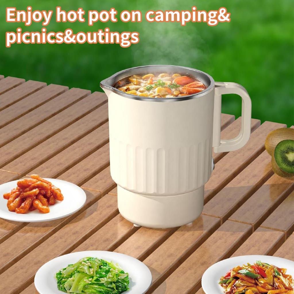 Portable Kettle 1L Folding Electric Kettles For Boiling Water Fast Boiling Machine With Steamed Egg Rack For Picnic Instant