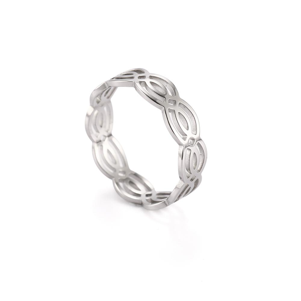

My Shape Simple Geometric Rings For Women Stainless Steel Lucky Knot Finger Rings Fashion Accessories Jewelry Birthday Gifts 10