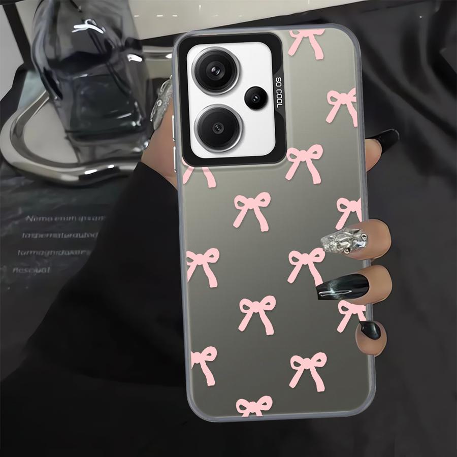 Case for Xiaomi Redmi Note 14 A2 13C 12 10 11 Pro 14C A1 Note 13 12 Pro Plus 12C Phone Cover Fashionable Red Pink Bow