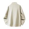 [Fosroe] Hoodie, Zip Shirt, Long Sleeve, Men's Sweatshirt, Pullover, Stand Collar, Half Zip, Plain, Loose, Large Size, Autumn Clothes