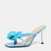 Fashion Design Blue Orchid Women Sexy Slingback Sandals Summer Open Toe Slip on Back Strap Ladies Shoes High Heels Tacones