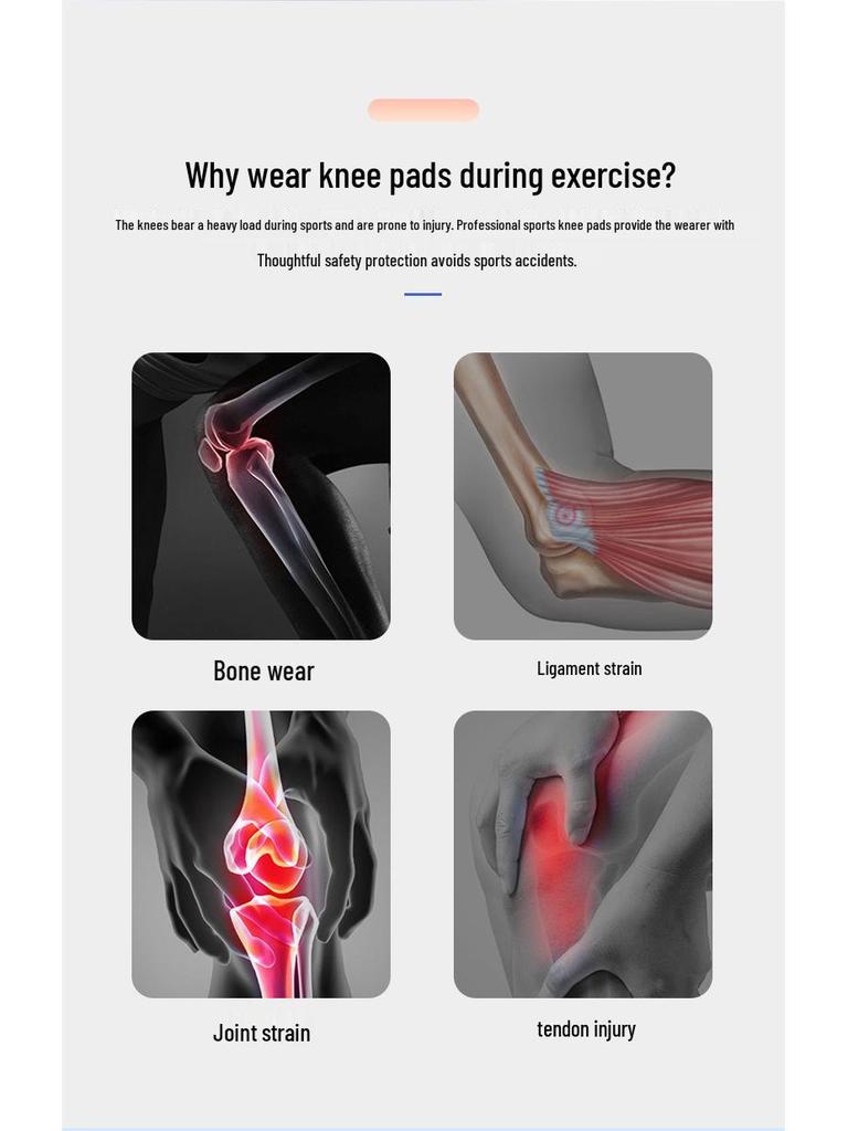 Enhanced Shock-Absorbing Knee Pad with Compression Straps