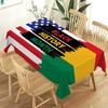 Black History Month Tablecloth Star Stripes African American National Holiday Party Decor Rectangle Kitchen Dining Table Decor
