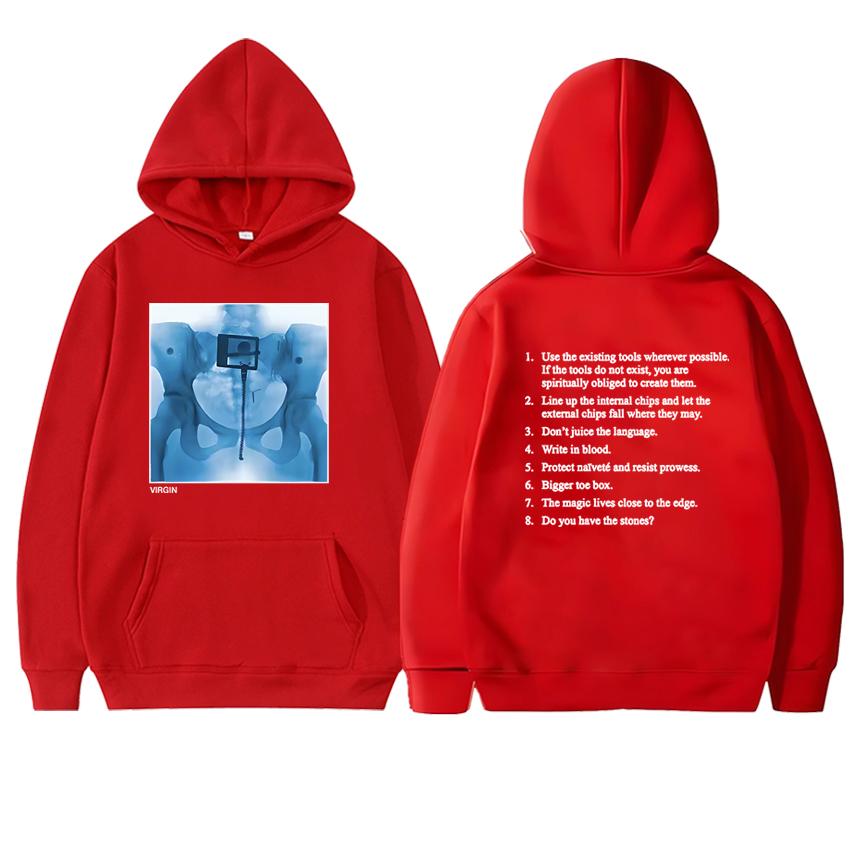 Fashion 2025 Virgin Album Double Sided Print Sweatshirt harajuku Style Fleece Men Women Autumn Winter Hoodie Long sleeve Unisex