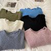 2023 Early Autumn V-Neck Chunky Knit Sweater - Women's Slim, Casual, and Simple Design