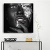Black and Silver African Woman Oil Painting On Canvas Cuadros Posters and Prints Scandinavian Wall Art Picture for Living Room