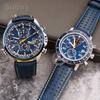 For Citizen Blue Angel 22 23mm Steel Needle Buckle Yellow Line Air Eagle At8020 Jy8078 Men's Arc Genuine Leather Watchbands