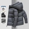 Men's Trendy Winter Hooded Goose Down Puffer Jacket - 85% White Goose Down, Thickened, Non-Detachable, Hot Item
