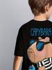 2pcs boys' set - fashionable 3D printed casual pullover - round neck cartoon capybara themed sports shirt - suitable for spring, summer