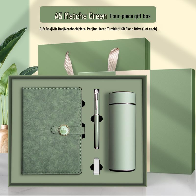 Customizable Logo Laptop Gift Set: Thickened A5 Notebook for Business Meetings