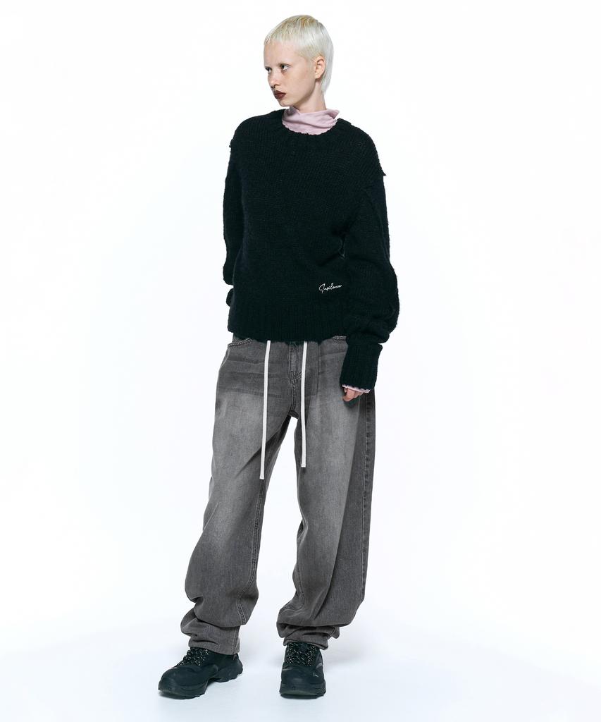 INSILENCE WOMEN Italian Alpaca Wool Knit Black