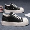 Black Low-top Derby Shoes Cloth Shoes Casual Heightening Large Size New Canvas Shoes