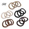 Soft Elastic Hair Rope 3Pcs Women Ties Thread Texture High Elasticity Bands No Scalp Irritation Ponytail Holder Versatile Accessories Band
