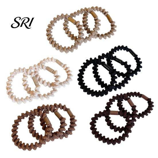 Soft Elastic Hair Rope 3Pcs Women Ties Thread Texture High Elasticity Bands No Scalp Irritation Ponytail Holder Versatile Accessories Band