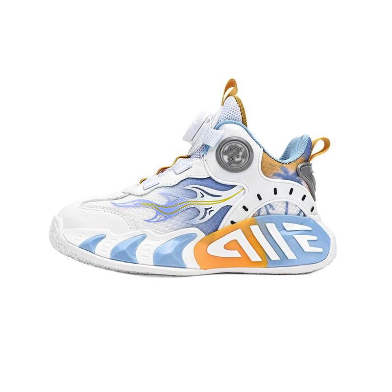 2025 autumn new classmates children's sports shoes lightweight soft sole rotating button boys and girls basketball shoes running shoes