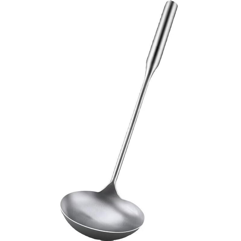 Wutuo Stainless Steel Commercial Chef s Wok Spatula & Soup Ladle with Wooden Handle