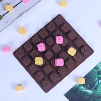 26 Alphabet-Kuchendekor-Fondantform Eiswürfelherstellungsform Buchstaben Silikonform DIY Schokoladenkekse Gebäck Desserts Backwerkzeug