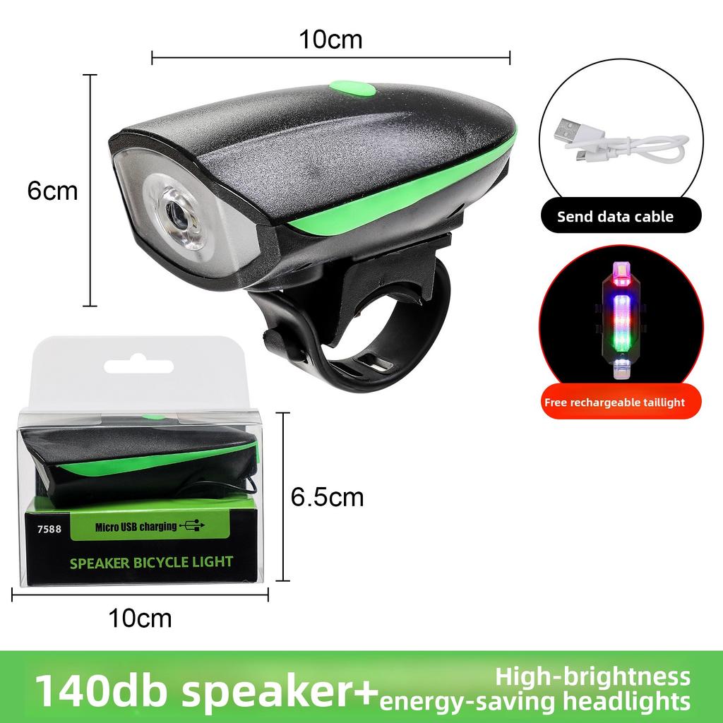 Bicycle Lights, Car Headlights, Charging, Night Riding, Flashlight, Live Horn, Bicycle Accessories, Cycling Equipment