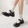 1 par /Lote Calcetines para Mujer Volante Algodón Tubo Medio Tobillo Corto Transpirable Negro Blanco set Primavera Otoño