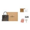 Coach Cally 17 Klassische Monogramm-PVC-Notenmappe Umhängetasche Crossbody-Handtasche Mini-Damen-Taschen Schwarz Braun 5693-IMAA8