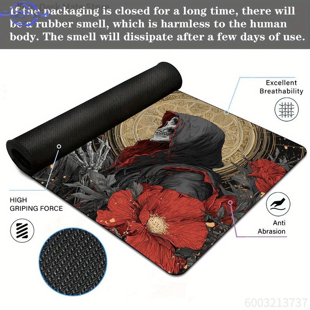 Gothic Aesthetic Skull King Magic Card Battle Mat Mtg Playmat Antislip Base 35x60cm Gathering Gaming Mat Board Game Mat For Tcg