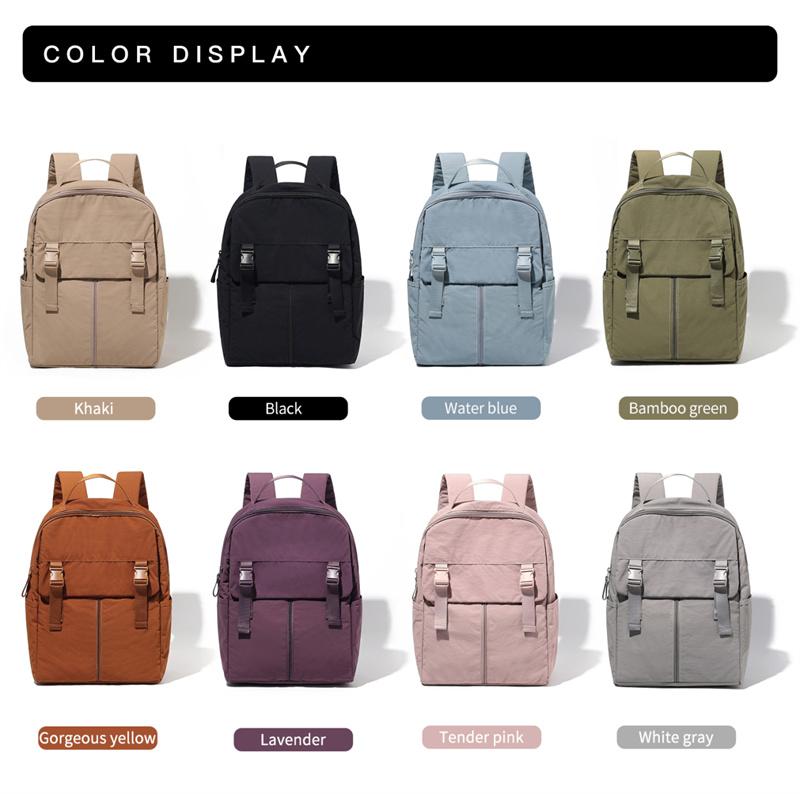 Unisex Large Capacity Backpack Outdoor Water-Repellent Backpack Solid Color Student Schoolbag