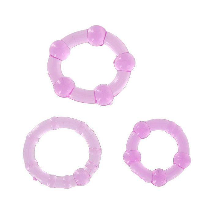 Anneaux Péniens - Get Hard - Silicone - Rose - Renforce L'érection - Retarde L'éjaculation